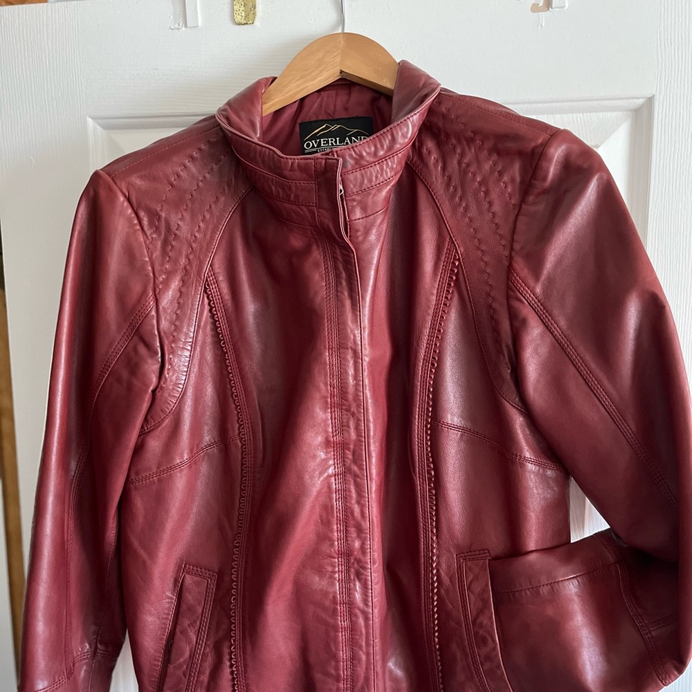 Red leather jacket, super soft and buttery